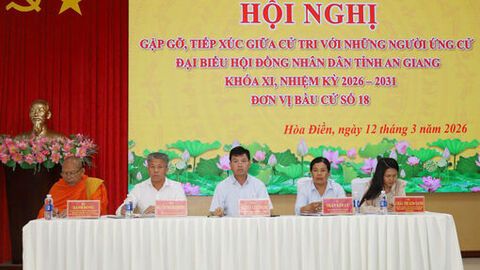 Ứng cử viên đại biểu HĐND tỉnh An Giang đơn vị bầu cử số 18 tiếp xúc cử tri tại xã Hòa Điền