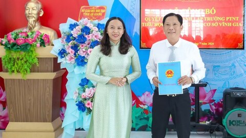 Thành lập Trường Phổ thông nội trú Tiểu học và THCS Vĩnh Gia