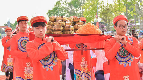 Mâm cơm Giỗ Tổ Hùng Vương