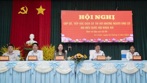 Ứng cử viên đại biểu Quốc hội khóa XVI tiếp xúc cử tri các xã An Châu, Bình Hòa, Cần Đăng, Vĩnh Hanh và Vĩnh An