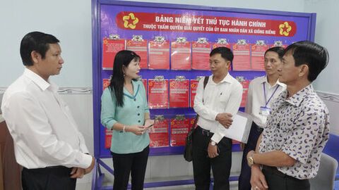 Phó Bí thư Tỉnh ủy An Giang làm việc với Đảng ủy xã Giồng Riềng