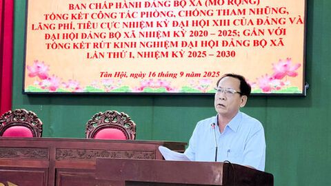 Đảng ủy xã Tân Hội tăng cường công tác phòng, chống tham nhũng 