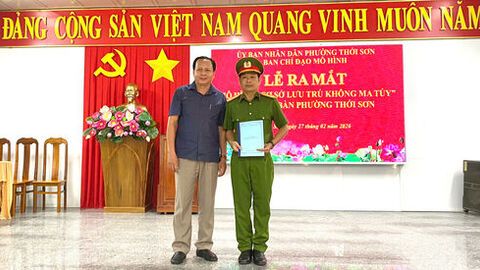 Phường Thới Sơn ra mắt mô hình “Cơ sở lưu trú không ma túy”