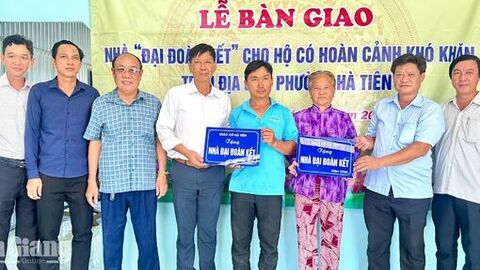 Hà Tiên hoàn thành, khởi công 3 căn nhà đại đoàn kết