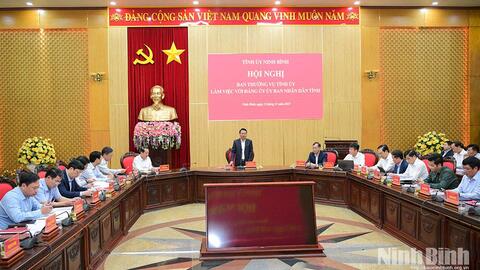 Ban Thường vụ Tỉnh ủy làm việc với Đảng ủy UBND tỉnh về công tác triển khai thực hiện các khâu đột phá; trọng tâm phát triển kinh tế - xã hội