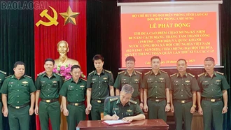 Ban Chỉ huy Bộ đội Biên phòng (Bộ Chỉ huy quân sự tỉnh): Phát động đợt thi đua cao điểm “Phất cao cờ hồng tháng Tám – Thi đua giành 3 nhất”