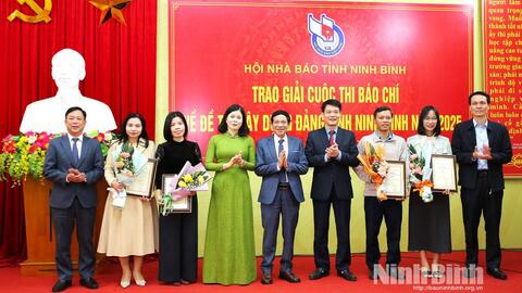 Tổng kết, trao giải Cuộc thi báo chí về đề tài xây dựng Đảng tỉnh Ninh Bình năm 2025 và phát động Giải Báo chí Hội Nhà báo tỉnh (mở rộng) lần thứ I, năm 2026