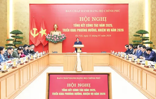 Thủ tướng Phạm Minh Chính chủ trì Hội nghị tổng kết năm 2025 của Đảng ủy Chính phủ 
