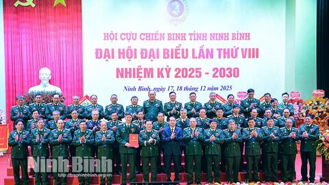 Đại hội đại biểu Hội Cựu chiến binh tỉnh Ninh Bình lần thứ VIII, nhiệm kỳ 2025-2030 thành công tốt đẹp