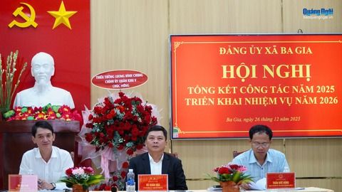 Đảng ủy xã Ba Gia tổ chức Hội nghị triển khai nhiệm vụ năm 2026