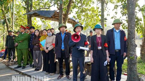 Phường Hà Nam tổ chức cưỡng chế thu hồi đất phục vụ dự án Đầu tư xây dựng Khu đô thị Đại học Nam Cao