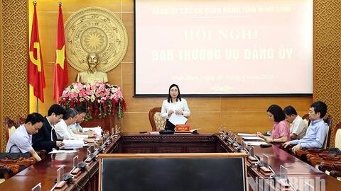 Ban Thường vụ Đảng ủy các cơ quan Đảng tỉnh cho ý kiến về một số nội dung quan trọng