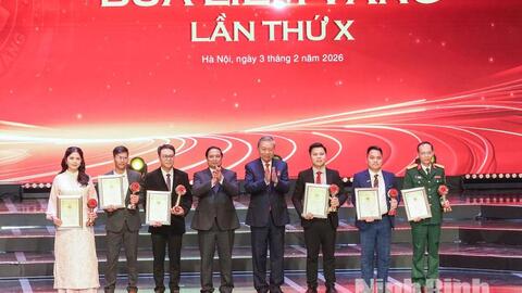 Báo và phát thanh, truyền hình Ninh Bình đoạt 2 giải B, C Giải Búa liềm vàng lần thứ X - năm 2025