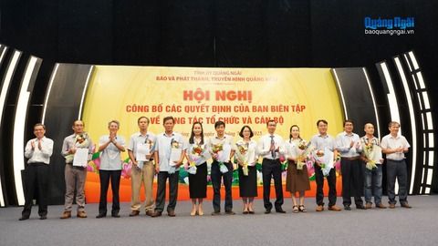 Báo và Phát thanh, Truyền hình Quảng Ngãi: Công bố các quyết định về công tác tổ chức và cán bộ