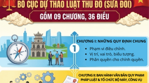 Bố cục của dự thảo Luật Thủ đô (sửa đổi)