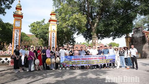 Hiệp hội Du lịch Ninh Bình khảo sát sản phẩm du lịch tại xã Hải Anh