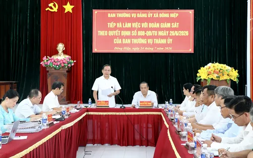 Giám sát việc lãnh đạo, chỉ đạo và tổ chức thực hiện sắp xếp ấp tại xã Đông Hiệp 