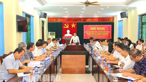 Lãnh đạo UBND tỉnh làm việc với các xã: Yên Mô, Yên Từ, Yên Mạc, Đồng Thái, Định Hóa, Bình Minh và Kim Đông