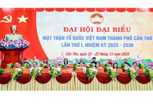 Phiên làm việc thứ nhất Đại hội đại biểu MTTQVN TP Cần Thơ nhiệm kỳ 2025-2030 