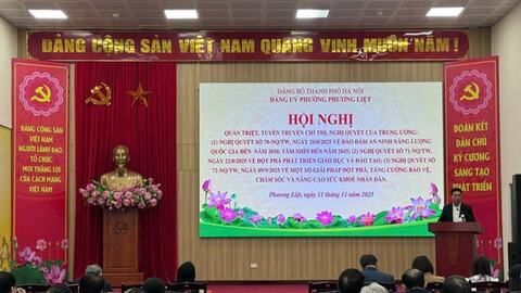 Phường Phương Liệt quán triệt các nghị quyết của Trung ương và thành phố