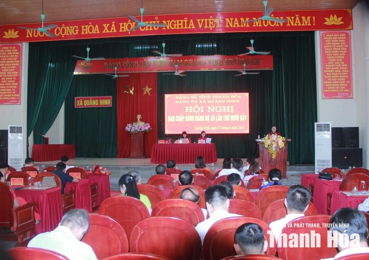 Đảng bộ xã Quảng Ninh triển khai nhiệm vụ 6 tháng cuối năm 2026