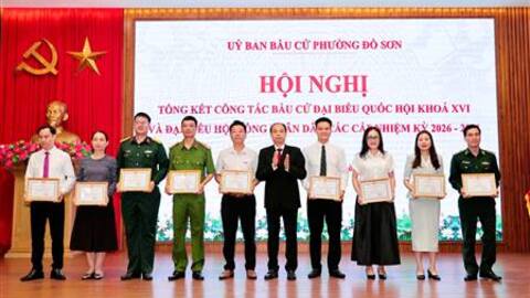 Phường Đồ Sơn tổng kết công tác bầu cử đại biểu Quốc hội khóa XVI và đại biểu HĐND các cấp nhiệm kỳ 2026 - 2031