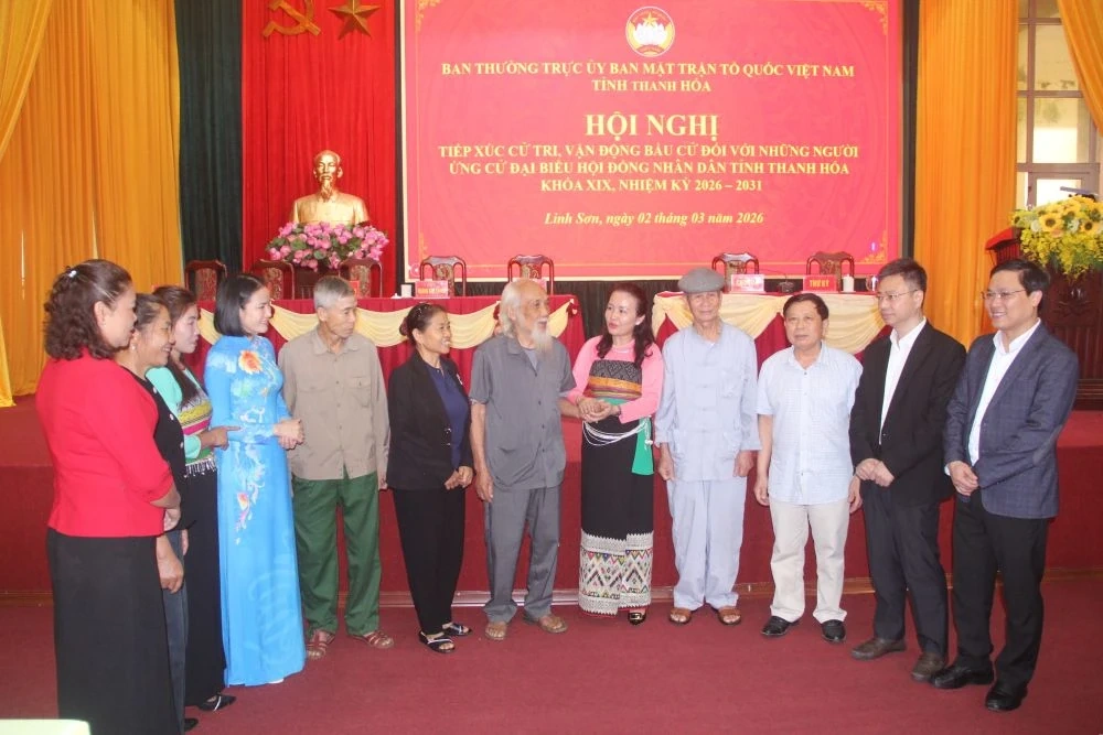 Các ứng cử viên đại biểu HĐND tỉnh tiếp xúc cử tri, vận động bầu cử tại đơn vị bầu cử số 5