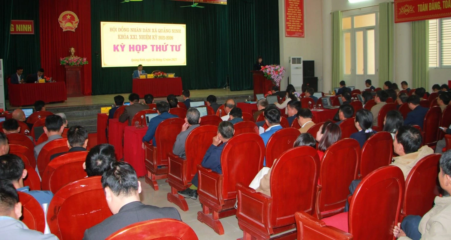 HĐND xã Quảng Ninh chức Kỳ họp thứ 4, nhiệm kỳ 2021 - 2026