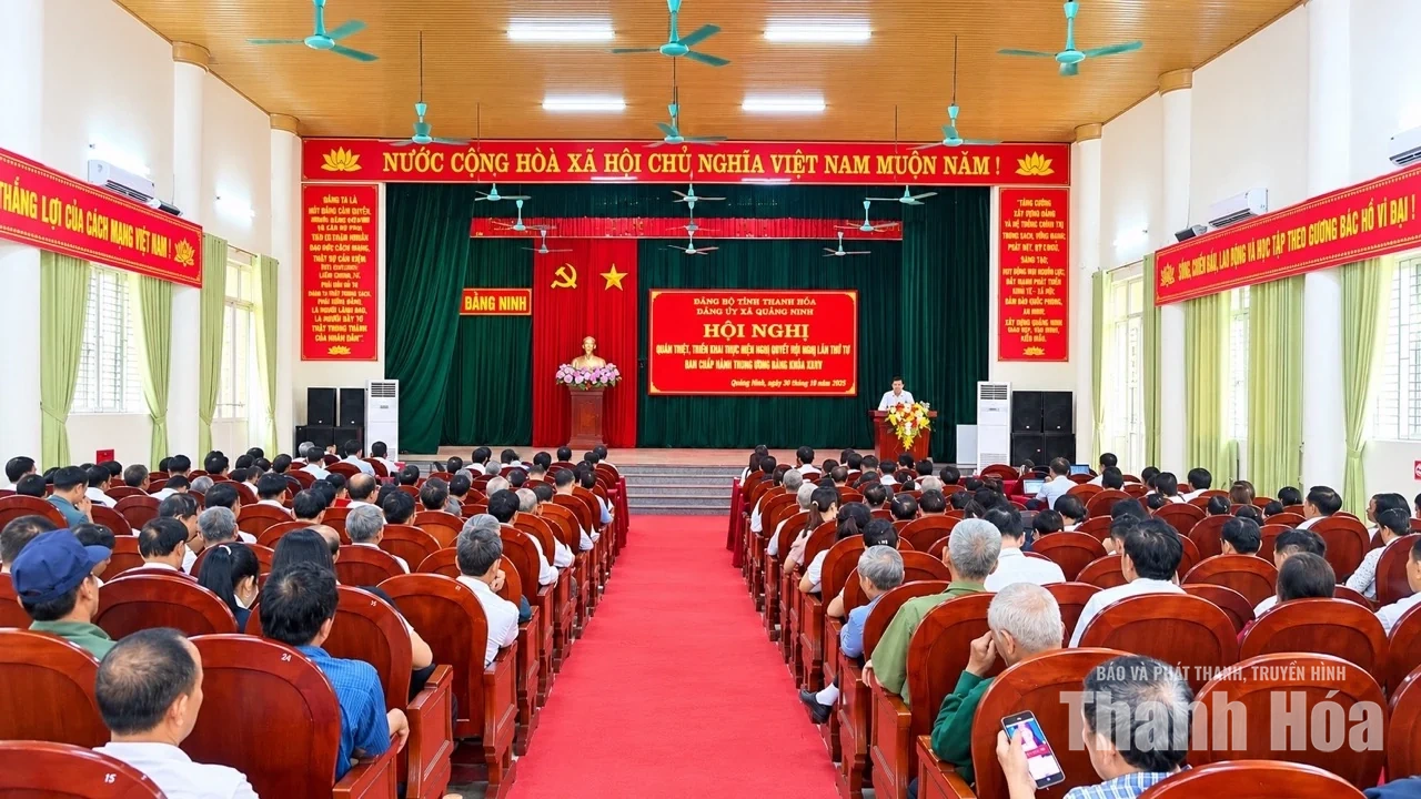 Xã Quảng Ninh quán triệt, triển khai các nghị quyết, chỉ thị của Đảng
