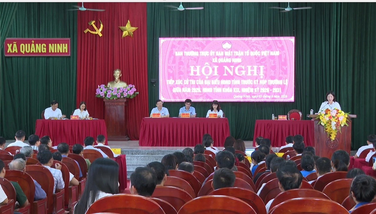 Đại biểu HĐND tỉnh tiếp xúc cử tri xã Quảng Ninh