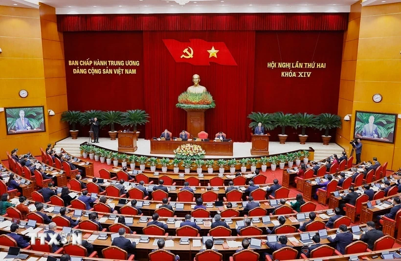 Thông cáo báo chí về ngày làm việc thứ hai Hội nghị Trung ương Đảng khóa XIV