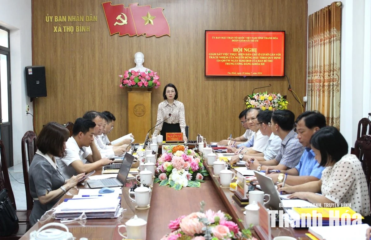 Giám sát việc thực hiện dân chủ ở cơ sở gắn với trách nhiệm người đứng đầu tại xã Thọ Bình