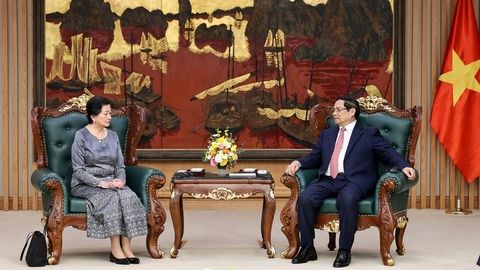 Thủ tướng Phạm Minh Chính tiếp Đại sứ Campuchia Chea Kimtha