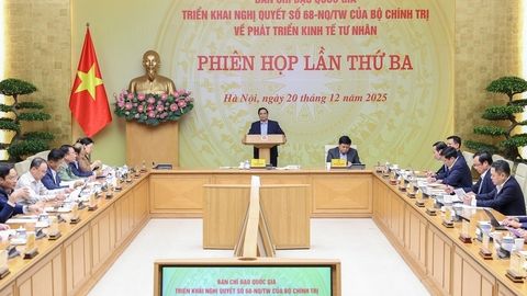 Thủ tướng chủ trì phiên họp lần thứ 3 Ban Chỉ đạo về phát triển kinh tế tư nhân