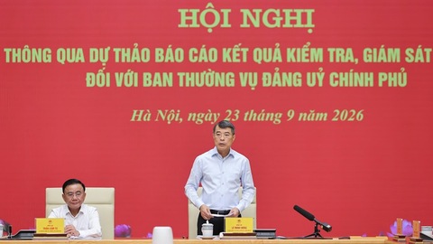 Thông qua dự thảo báo cáo kết quả kiểm tra, giám sát (đợt 3) đối với Ban Thường vụ Đảng ủy Chính phủ