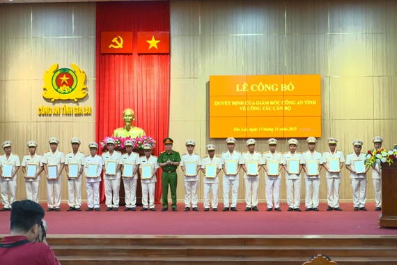 Công an tỉnh Gia Lai điều động 104 cán bộ chỉ huy cấp đội và công an cấp xã