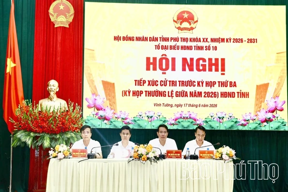 Tổ đại biểu số 10 HĐND tỉnh tiếp xúc cử tri 3 xã: Vĩnh Tường, Vĩnh Phú, Thổ Tang