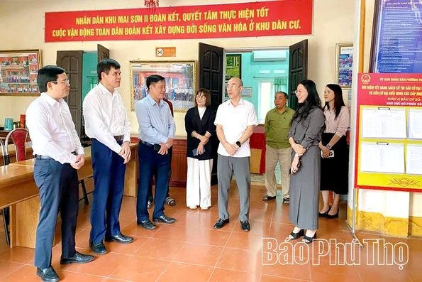 Kiểm tra công tác chuẩn bị bầu cử tại các phường Nông Trang, Việt Trì, Thanh Miếu