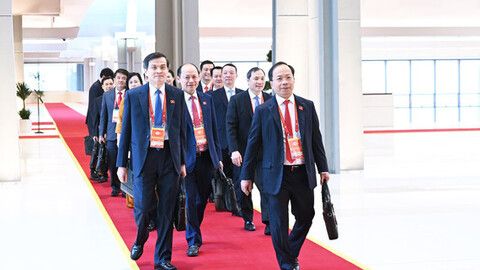 Hình ảnh đoàn đại biểu Hà Tĩnh dự Đại hội XIV của Đảng