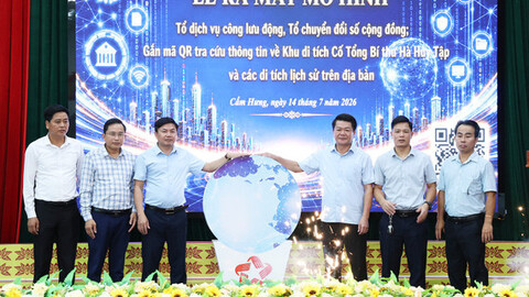 Xã Cẩm Hưng ra mắt các mô hình chuyển đổi số