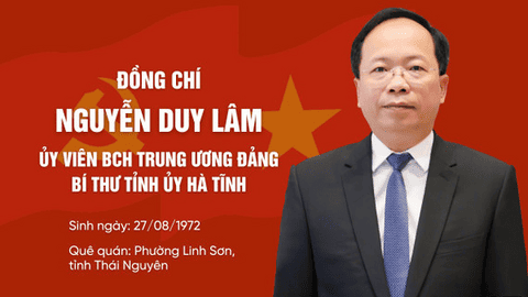 Quá trình công tác của đồng chí Nguyễn Duy Lâm - Ủy viên BCH Trung ương Đảng, Bí thư Tỉnh ủy Hà Tĩnh