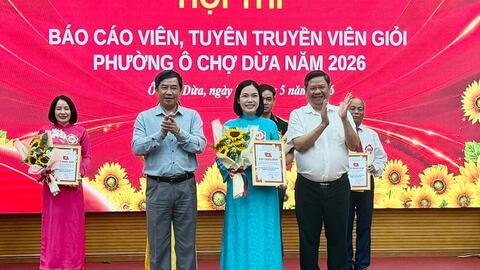 Phường Ô Chợ Dừa: 7 thí sinh tranh tài tại chung khảo Hội thi báo cáo viên