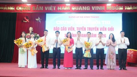 Xã Vĩnh Thanh tổ chức hội thi báo cáo viên, tuyên truyền viên giỏi năm 2026