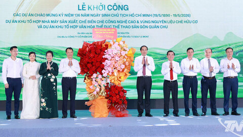 Thái Nguyên đồng loạt khởi công nhiều dự án nhân kỷ niệm Ngày sinh Chủ tịch Hồ Chí Minh