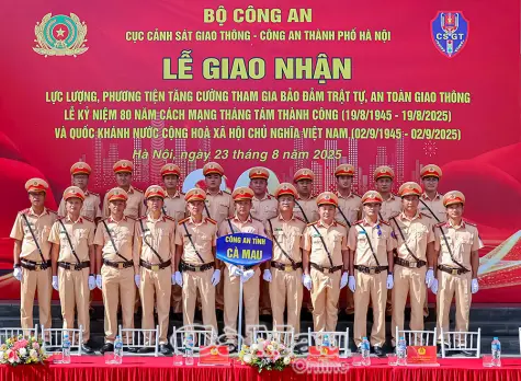 CSGT Cà Mau tăng cường bảo đảm trật tự an toàn giao thông phục vụ Quốc khánh 2/9 tại Hà Nội