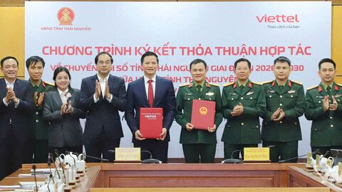 Thái Nguyên và Viettel ký thỏa thuận hợp tác thúc đẩy chuyển đổi số