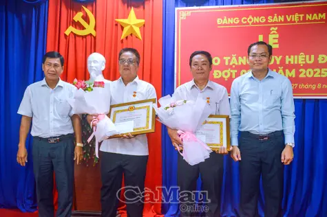 Các địa phương tổ chức trao Huy hiệu Đảng mừng Quốc khánh 2/9