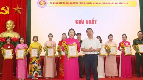 Thí sinh xã Thường Tín đoạt giải Nhất sơ khảo Hội thi Báo cáo viên, tuyên truyền viên giỏi cụm 7