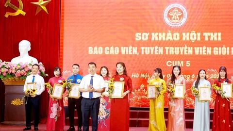 Phường Việt Hưng giành giải Nhất Hội thi báo cáo viên, tuyên truyền viên giỏi Cụm 5