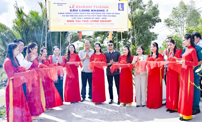 Bí thư Tỉnh uỷ dự Lễ khánh thành cầu Long Khang 7